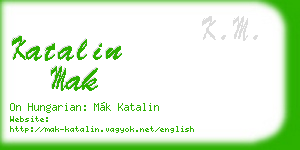 katalin mak business card